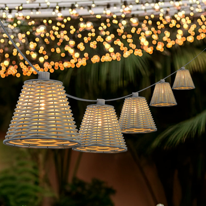 Birnir 10-Light Indoor/Outdoor 10 ft. Classic Cottage Incandescent G40 String Lights, White