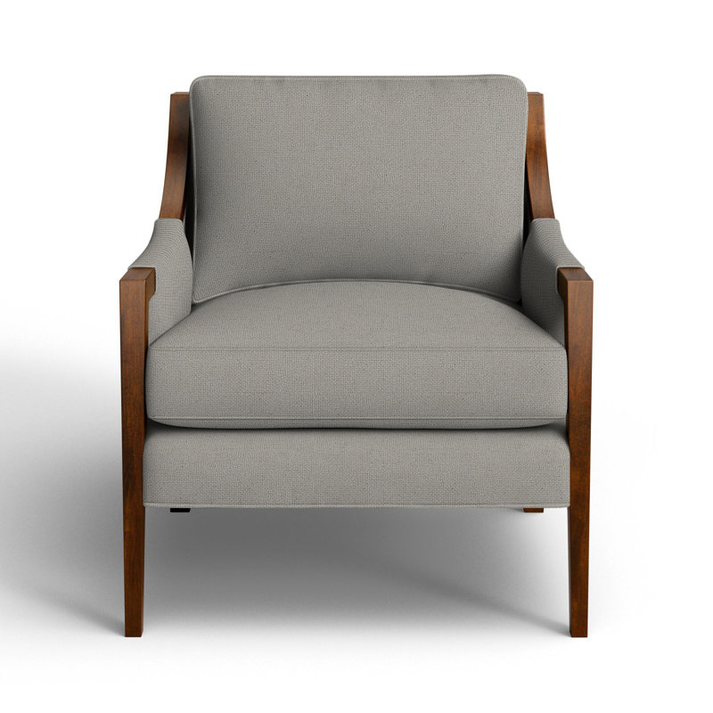 Mikel Upholstered Armchair, Ida Light Gray