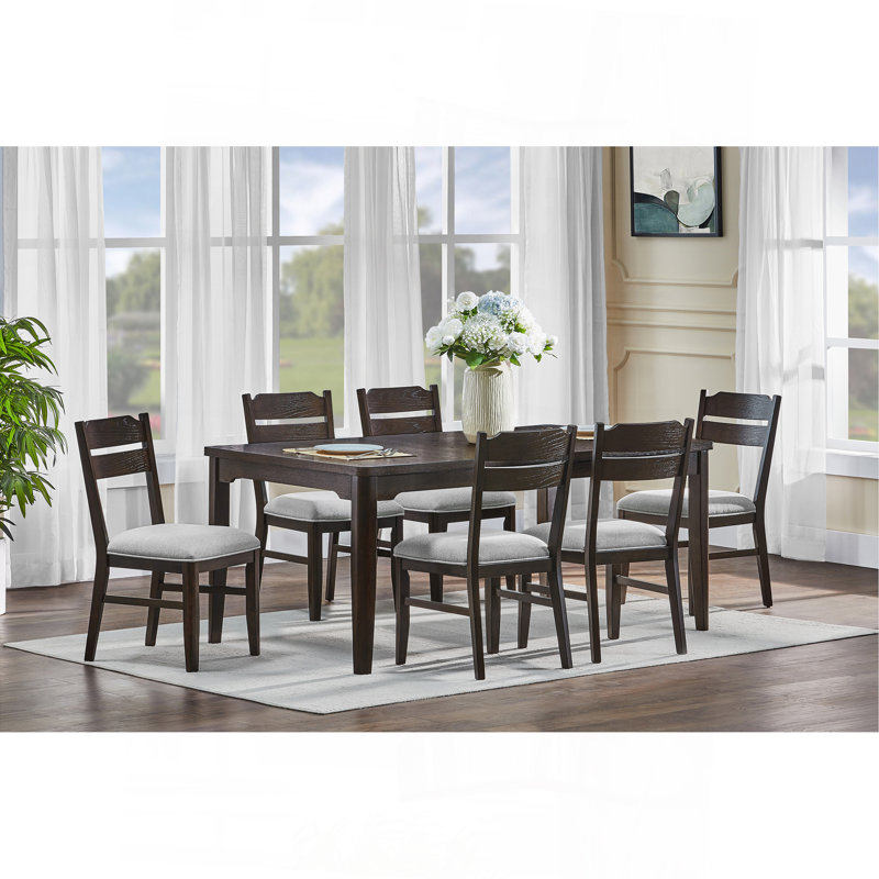 Magnifique table de salle à manger rectangulaire en chêne foncé, 5