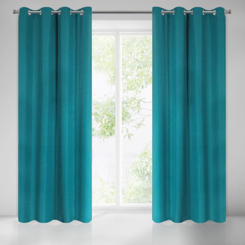 Blackout Curtain Single Panel, Turquoise