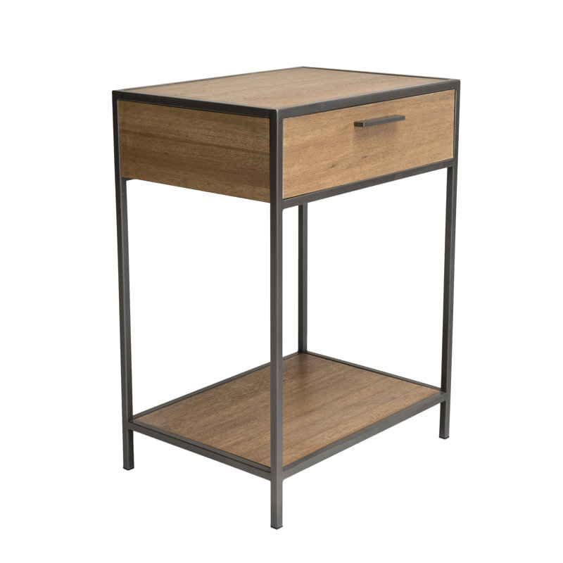 Axton 52cm W Solid Wood Bedside Table