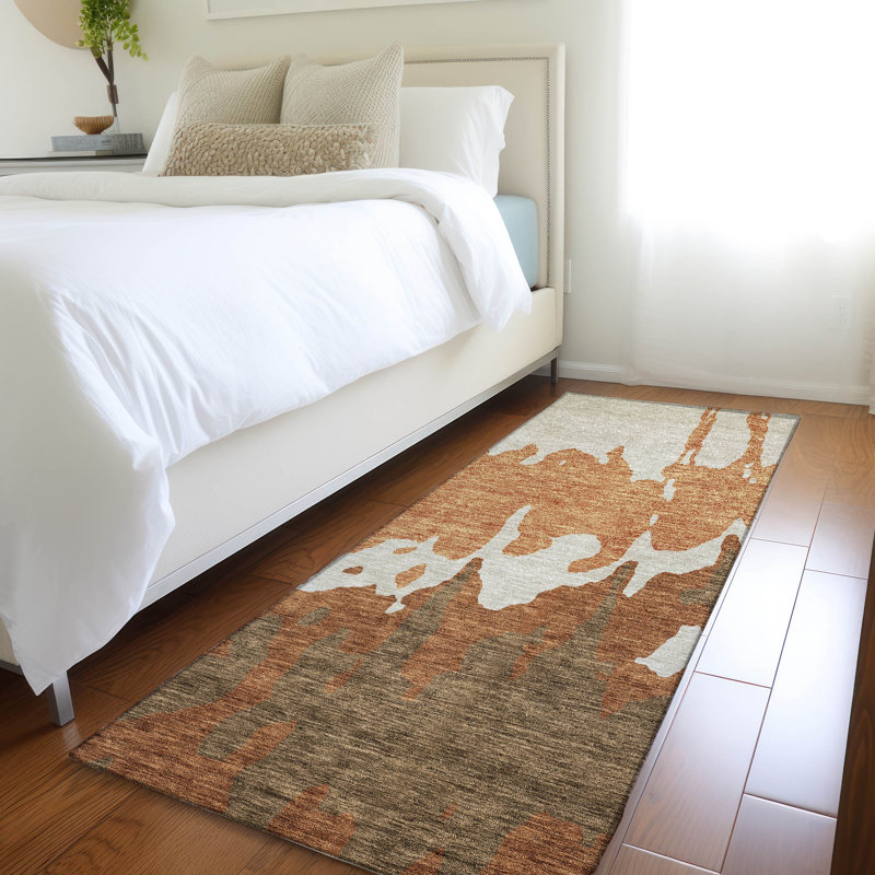 Premium Machine Washable Prisco Paprika Rug, Runner 2'3" x 7'6"