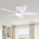 Ventilateur de plafond encastré 36/42/48 po à profil bas avec éclairage et télécommande