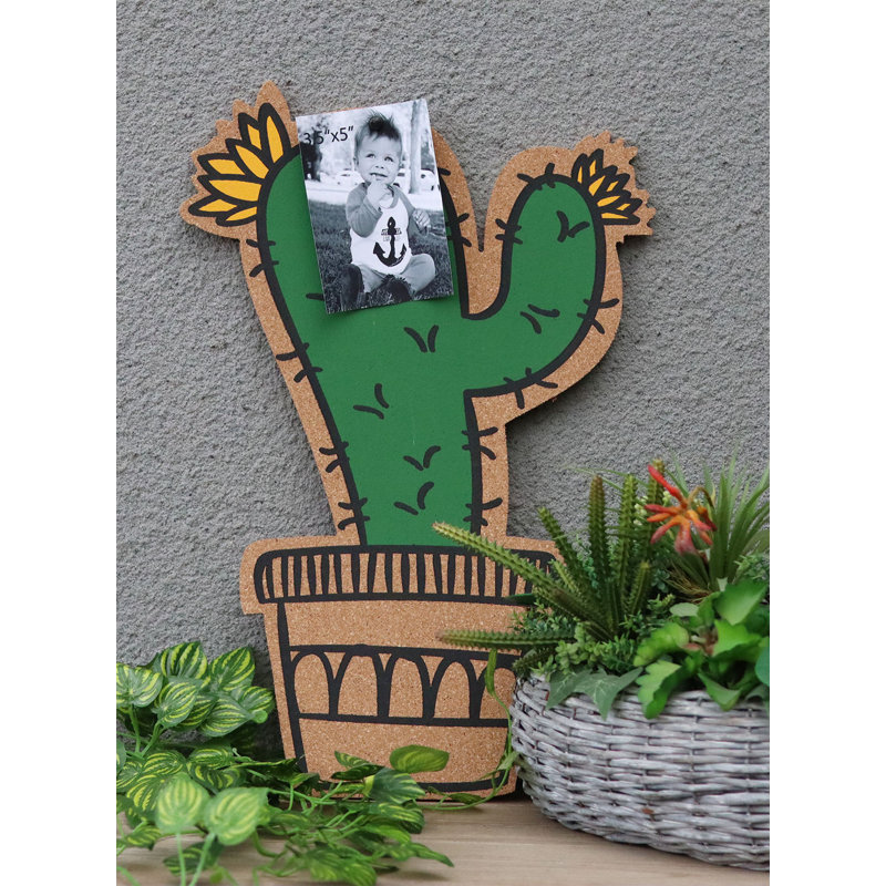 Tableau de cork / tableau d'affichage mural en forme de cactus