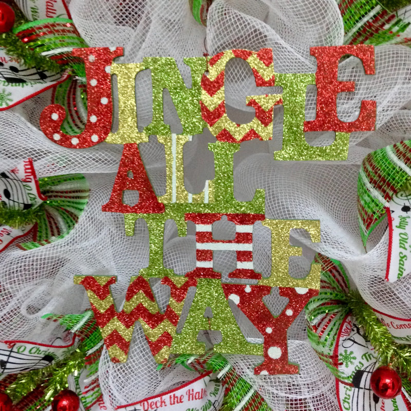 Couronne de Noël jingle tout le chemin