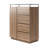 Tickhill 4-Drawer Dresser with Door, LED Lights and Glass Top-905295748