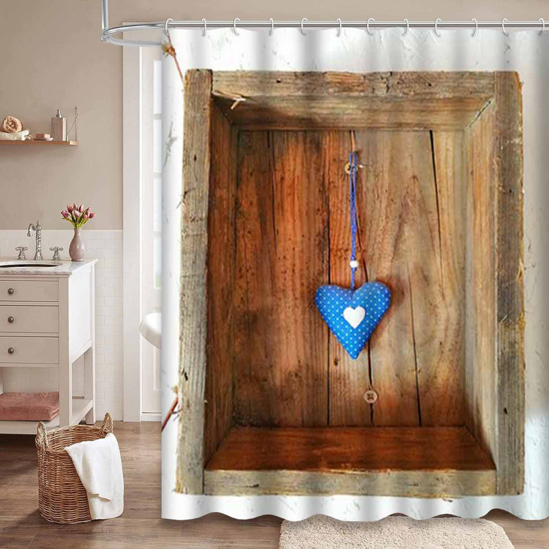 Rideau de douche imperméable avec 12 crochets, L 72 po x l 84 po
