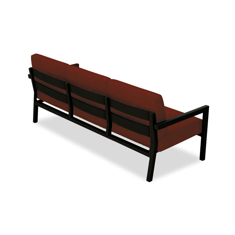 Vivant 83" Wide Outdoor Patio Sofa with Sunbrella® Cushions, Canvas Charcoal Sunbrella® Canvas, Black