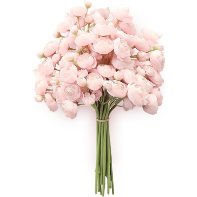 Ranunculus fleurs artificielles 18 pièces Blush