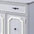 Grey Accent Cabinet With 1 Drawer - 2 Doors Vintage Bun Feet Elegance Ample Storage Option Smooth Metal Glides Home Splendor 2-Door Glamour Spacious Silent Magnificence