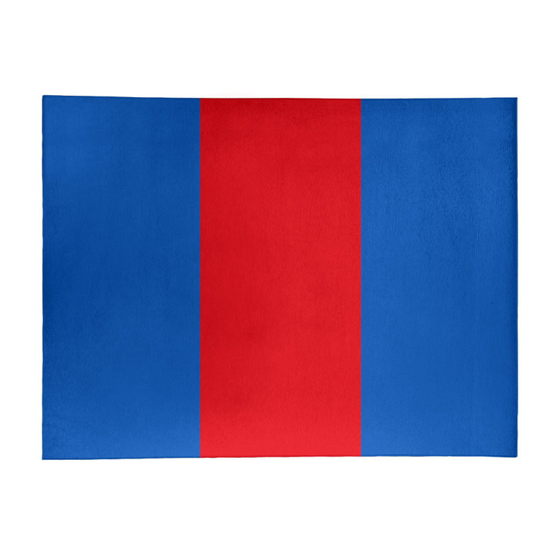Tapis bleu/rouge, Rectangle 5 pi x 7 pi