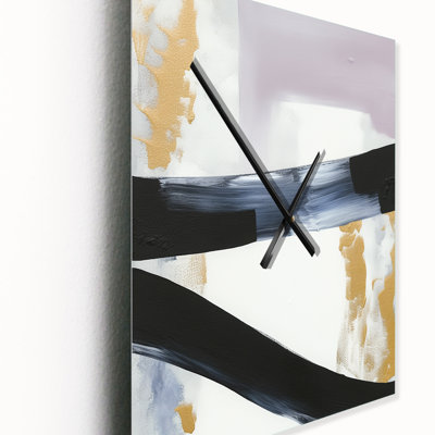 Eruption de marbre II - horloge murale moderne en marbre abstrait