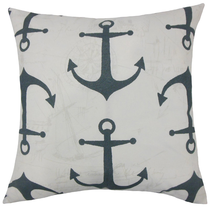 Ilys Outdoor Reversible Throw Pillow, 18" H x 18" W x 5" D, Cavern