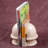 Set of 2 Natural Marble Dome-shaped bookends