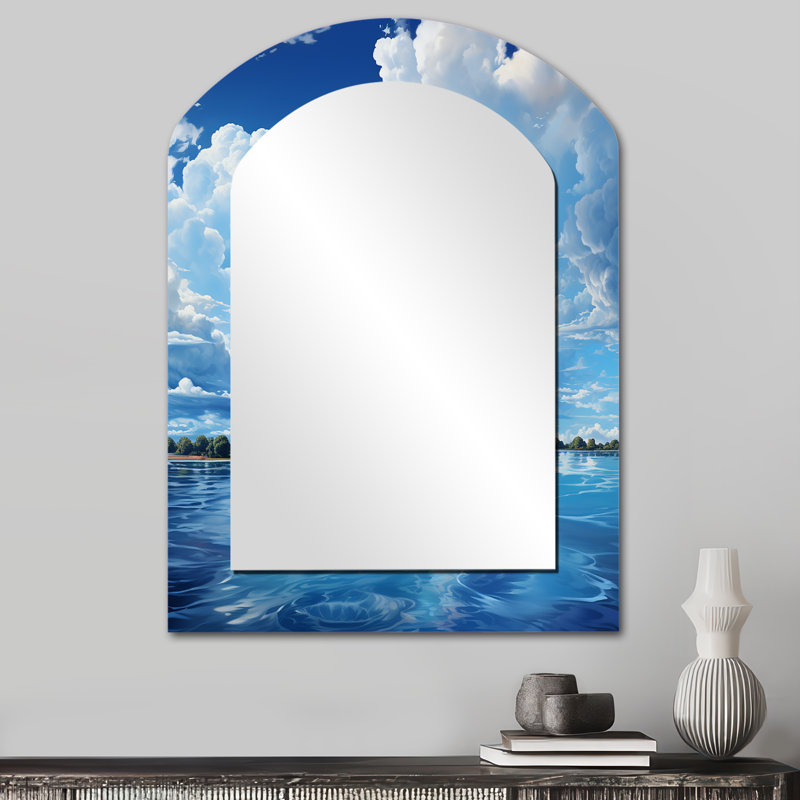 Clouds Skys Canvas X - Miroir mural asymétrique, nuages, 34 po x 25 po