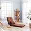 Canapé-lit rabattable, canapé de plancher réglable avec un oreiller, 5 positions inclinables