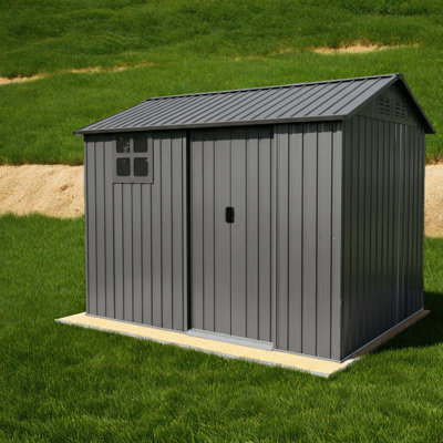 Spacious Storage Sheds 8x6 Ft Steel Metal Modern Utility Shed For Home
