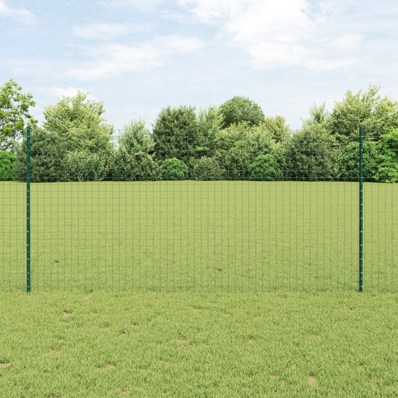 Fence Posts 11 Pcs U-Channel Steel, 120cm H x 8.5cm W, Green