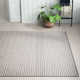 Cleodora Striped Handmade Area Rug in Ivory/Gray