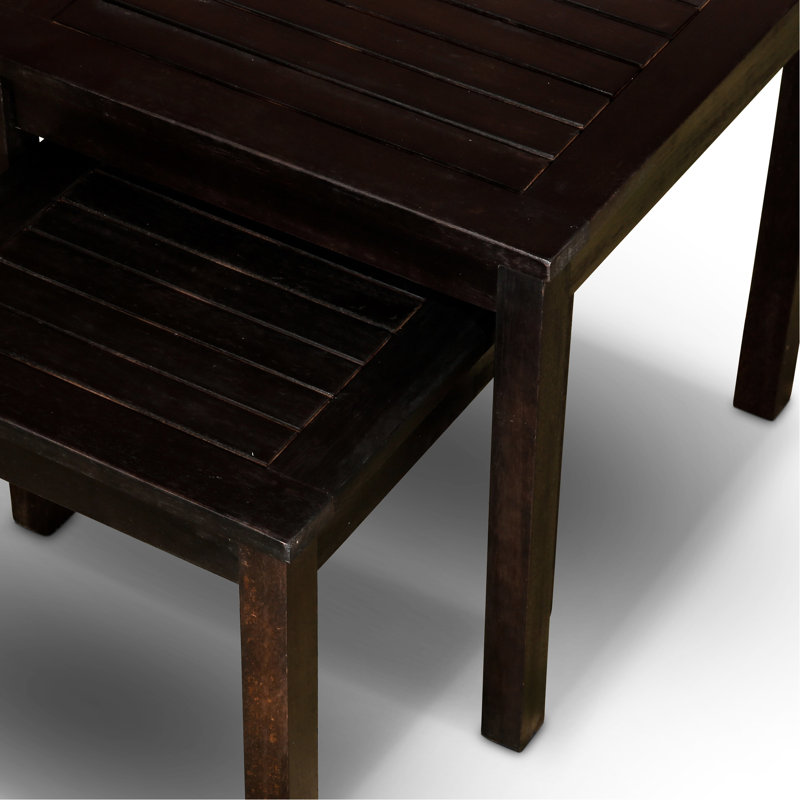 Tables gigognes en bois d'eucalyptus de 2