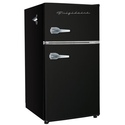 Frigidaire 3,1 pieds cubes Pi. Réfrigérateur-congélateur à 2 portes avec ouvre-bouteille intégré Retro