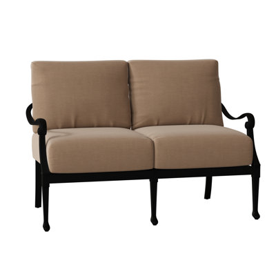 Wiltshire 49.3'' Wide Aluminum Loveseat with Cushions