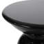 Grande table de bout d'extérieur moderne en métal - fer noir avec piédestal évasé et structure stable, 15 po x 15 po x 21,36 po, piédestal prêt à l'emploi, aucun assemblage requis-799767165
