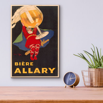 «Biere Allary-Linen» par Vintage Posters, art mural en verre acrylique, 12 po x 16 po