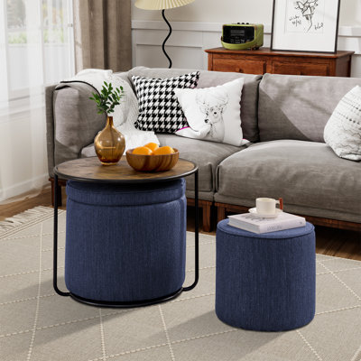 Ensemble de tables basses avec 2 tabourets