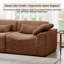 Segal 81.5 Wide Compression  Loveseat Couch With Wide Armrests and Pillows-1094603686