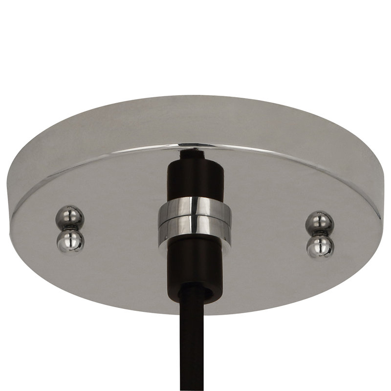 Dal 1 - Light Pendant, Polished Nickel/Black, Polished Nickel