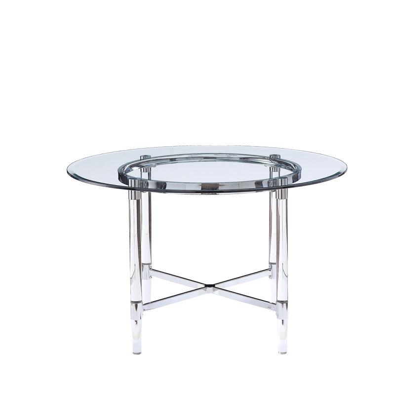 Prestley Round Glass Top Dining Table