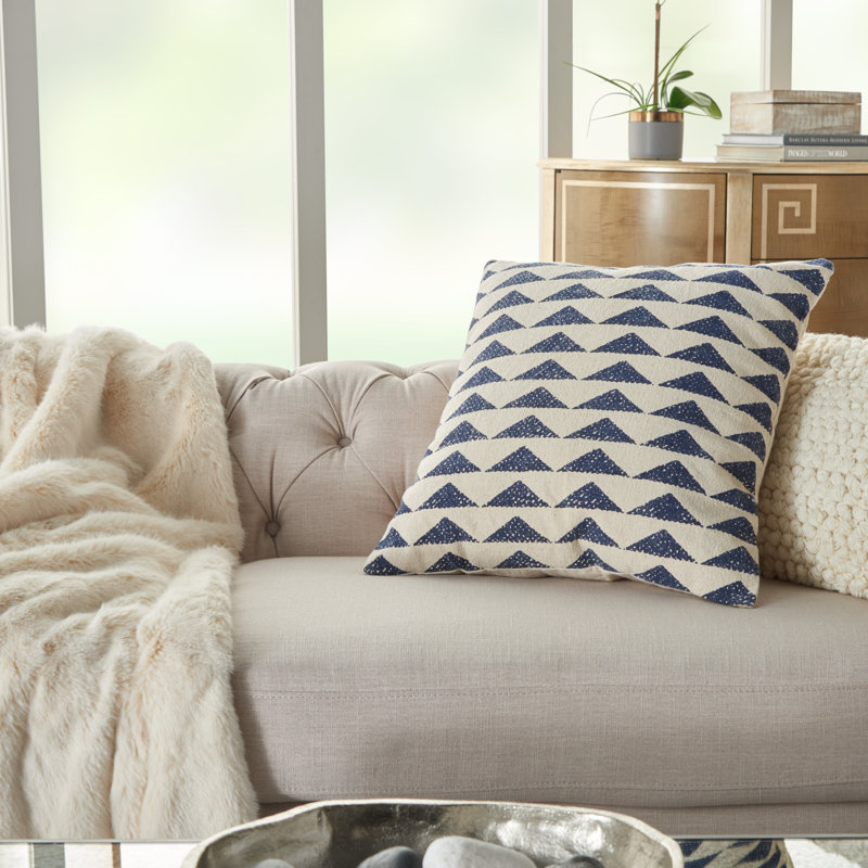 Geometric Cotton Throw Pillow