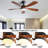 Damecia 52'' Modern Ceiling Fan with LED Light and Remote Control-123175726