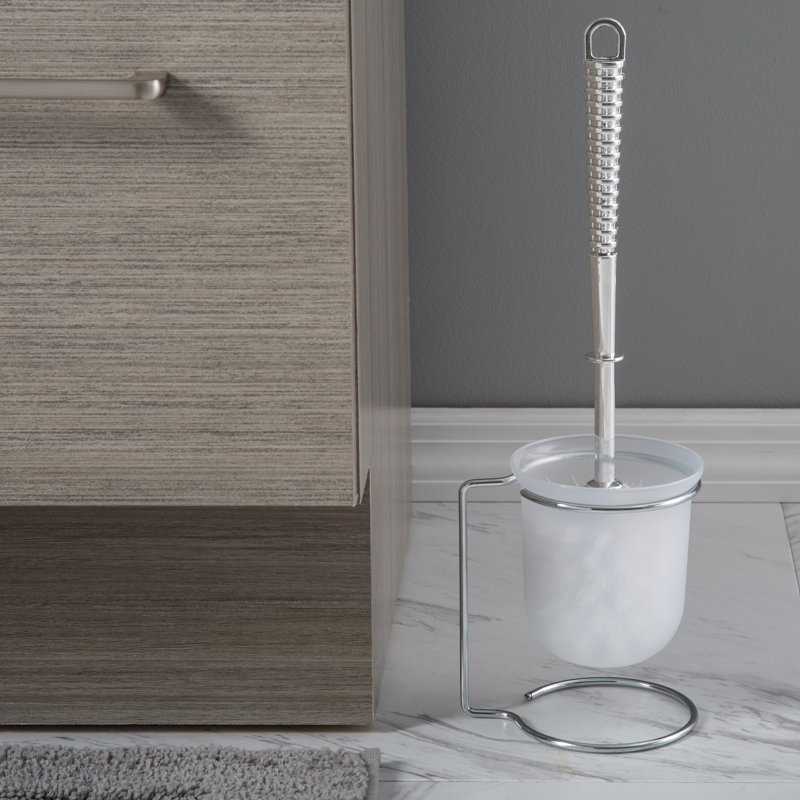Ensemble de 2 brosses de toilette en acier et support en chrome Bath Bliss