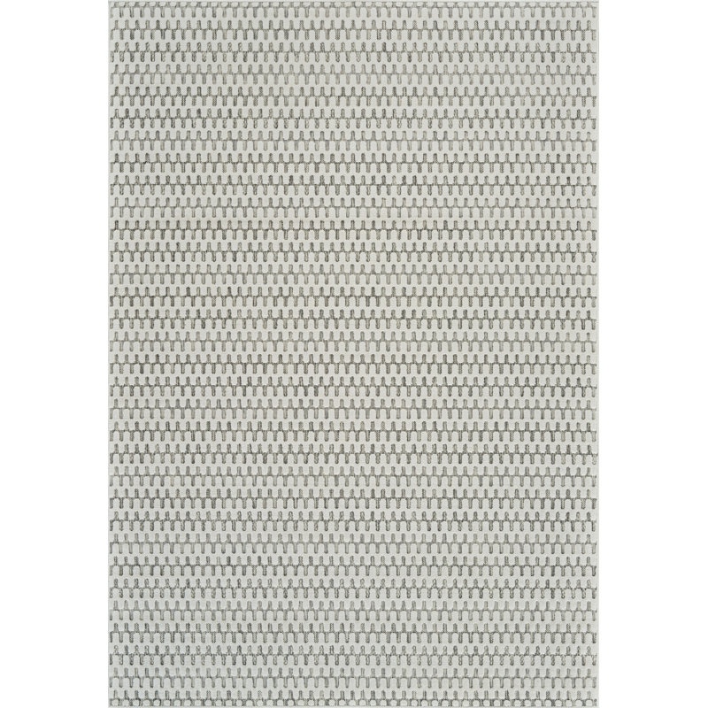 Tapis d'intérieur / crème à motif géométrique crème / beige 8 pi x 10 pi (7 pi 10 po x 10 pi) Branch Branch Lavinia - salon, chambre, salle à manger et cuisine