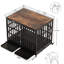 Caisse pour chien robuste - Meuble pour chien de 42 po de taille moyenne - Cage pour chien épaissie en bois