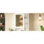 Armoire de salle de bain murale moderne de 24 pouces avec tablette réglable, barre de tour et miroir haute définition, construction en bois massif peint blanc-142111828