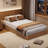 Wood Bed Frame, Wooden Platform Bed with Fluted Design, Twin Bed Frame with Study Support, No Box Spring Needed-711055421-711055420