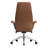 Adelmar Executive Conference Office Chair – Leather Swivel Task Seating with Lumbar Support and Aluminum Frame for Home Office, Study-660000221