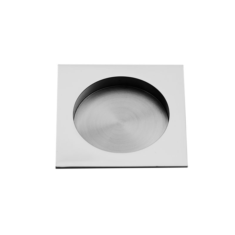 Plaque de poignée carrée 2,6 po, Acier inoxydable poli