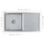 Belfry Kitchen ArAgon 440mm W Steel Flush Kitchen Sink-2082121035