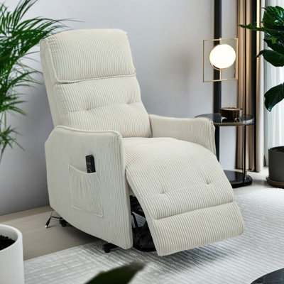 Fauteuil inclinable, Fauteuils inclinables électriques pour adultes, Coussin de siège à ressorts ensachés, Fauteuil inclinable en velours côtelé pour salon, chambre à coucher, cinéma maison