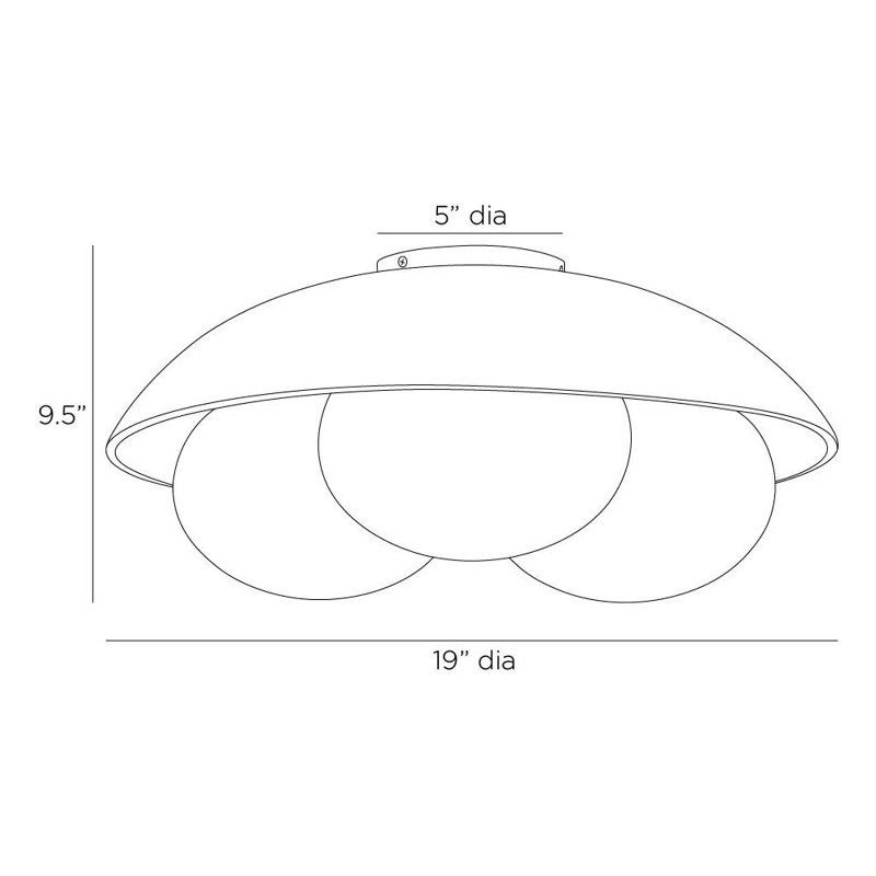 Glaze Large Flush Mount