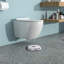 Cuvette de toilette murale avec siège à fermeture douce, blanc