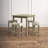 Abinaash 4-Person Dining Set with Button-Tufted Stools