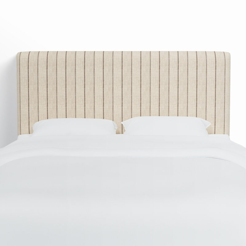 Eisley Upholstered Panel Headboard, California King, Fritz Charcoal Stripe