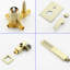 1-Spray Patterns With 2.66 GPM Wall Mount Dual Shower Heads With Rough-In Valve Body In Brushed Gold