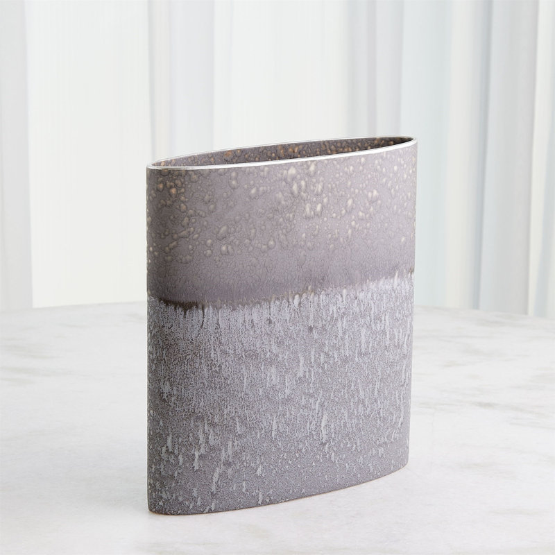 Tuba Handmade Ceramic Table Vase, 13" H x 12" W x 3.25" D