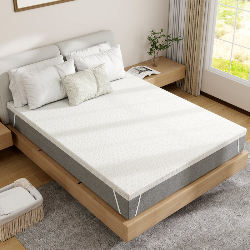 3" Firm Single-Layer Foam Thin Mattress With Adjustable Anti-Slip Straps, Zip-Off Washable Cover, Certipur-US Certified